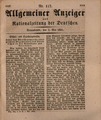 Allgemeiner Anzeiger und Nationalzeitung der Deutschen (Allgemeiner Anzeiger der Deutschen) Samstag 1. Mai 1841