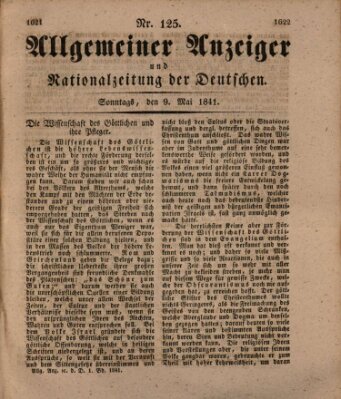 Allgemeiner Anzeiger und Nationalzeitung der Deutschen (Allgemeiner Anzeiger der Deutschen) Sonntag 9. Mai 1841