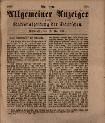 Allgemeiner Anzeiger und Nationalzeitung der Deutschen (Allgemeiner Anzeiger der Deutschen) Mittwoch 12. Mai 1841