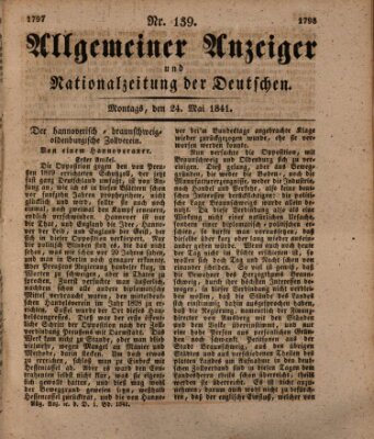 Allgemeiner Anzeiger und Nationalzeitung der Deutschen (Allgemeiner Anzeiger der Deutschen) Montag 24. Mai 1841