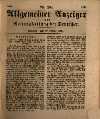 Allgemeiner Anzeiger und Nationalzeitung der Deutschen (Allgemeiner Anzeiger der Deutschen) Freitag 30. Juli 1841