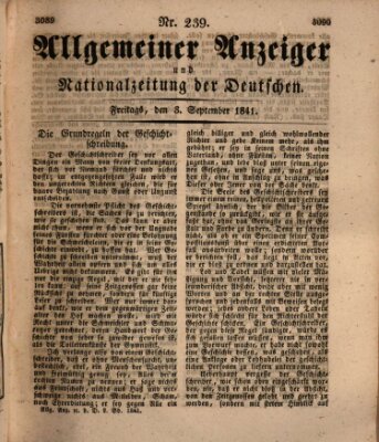 Allgemeiner Anzeiger und Nationalzeitung der Deutschen (Allgemeiner Anzeiger der Deutschen) Freitag 3. September 1841
