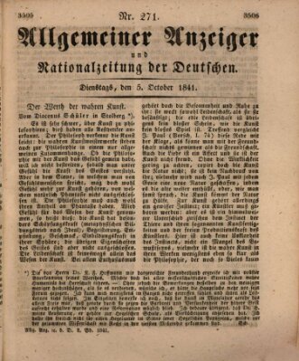 Allgemeiner Anzeiger und Nationalzeitung der Deutschen (Allgemeiner Anzeiger der Deutschen) Dienstag 5. Oktober 1841