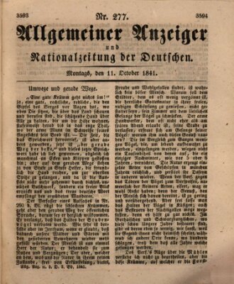 Allgemeiner Anzeiger und Nationalzeitung der Deutschen (Allgemeiner Anzeiger der Deutschen) Montag 11. Oktober 1841