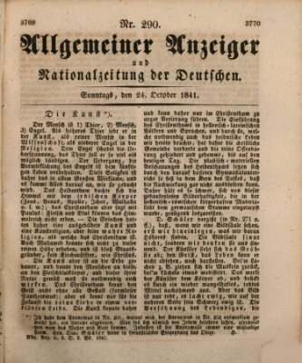 Allgemeiner Anzeiger und Nationalzeitung der Deutschen (Allgemeiner Anzeiger der Deutschen) Sonntag 24. Oktober 1841