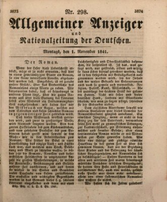 Allgemeiner Anzeiger und Nationalzeitung der Deutschen (Allgemeiner Anzeiger der Deutschen) Montag 1. November 1841