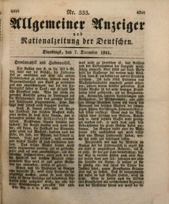 Allgemeiner Anzeiger und Nationalzeitung der Deutschen (Allgemeiner Anzeiger der Deutschen) Dienstag 7. Dezember 1841