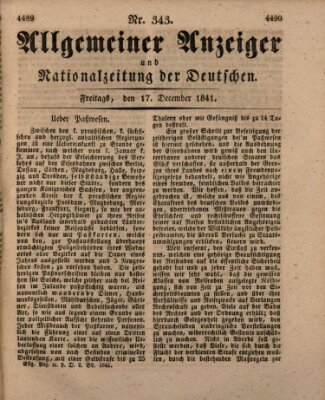 Allgemeiner Anzeiger und Nationalzeitung der Deutschen (Allgemeiner Anzeiger der Deutschen) Freitag 17. Dezember 1841