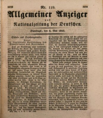 Allgemeiner Anzeiger und Nationalzeitung der Deutschen (Allgemeiner Anzeiger der Deutschen) Dienstag 3. Mai 1842