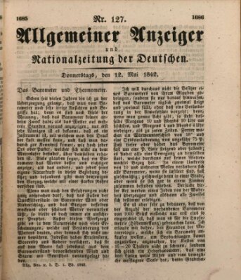 Allgemeiner Anzeiger und Nationalzeitung der Deutschen (Allgemeiner Anzeiger der Deutschen) Donnerstag 12. Mai 1842