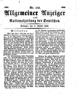 Allgemeiner Anzeiger und Nationalzeitung der Deutschen (Allgemeiner Anzeiger der Deutschen) Freitag 8. Juli 1842