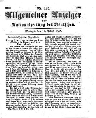 Allgemeiner Anzeiger und Nationalzeitung der Deutschen (Allgemeiner Anzeiger der Deutschen) Montag 11. Juli 1842