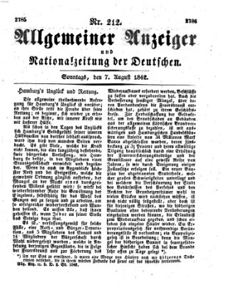 Allgemeiner Anzeiger und Nationalzeitung der Deutschen (Allgemeiner Anzeiger der Deutschen) Sonntag 7. August 1842