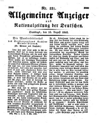 Allgemeiner Anzeiger und Nationalzeitung der Deutschen (Allgemeiner Anzeiger der Deutschen) Dienstag 16. August 1842