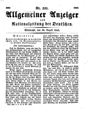 Allgemeiner Anzeiger und Nationalzeitung der Deutschen (Allgemeiner Anzeiger der Deutschen) Mittwoch 24. August 1842