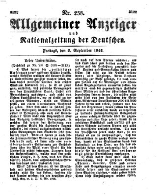 Allgemeiner Anzeiger und Nationalzeitung der Deutschen (Allgemeiner Anzeiger der Deutschen) Freitag 2. September 1842