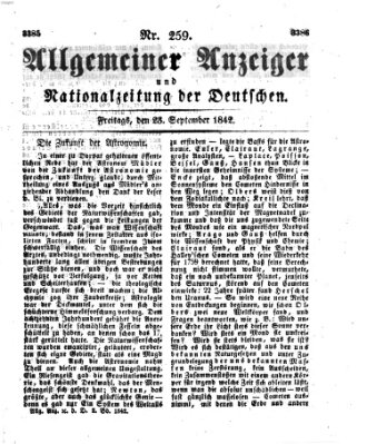 Allgemeiner Anzeiger und Nationalzeitung der Deutschen (Allgemeiner Anzeiger der Deutschen) Freitag 23. September 1842
