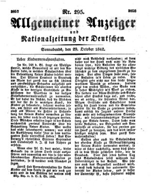 Allgemeiner Anzeiger und Nationalzeitung der Deutschen (Allgemeiner Anzeiger der Deutschen) Samstag 29. Oktober 1842