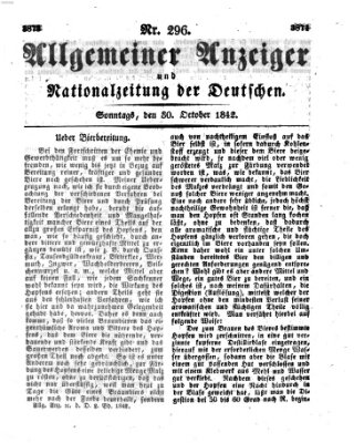 Allgemeiner Anzeiger und Nationalzeitung der Deutschen (Allgemeiner Anzeiger der Deutschen) Sonntag 30. Oktober 1842