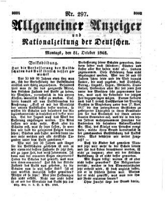 Allgemeiner Anzeiger und Nationalzeitung der Deutschen (Allgemeiner Anzeiger der Deutschen) Montag 31. Oktober 1842