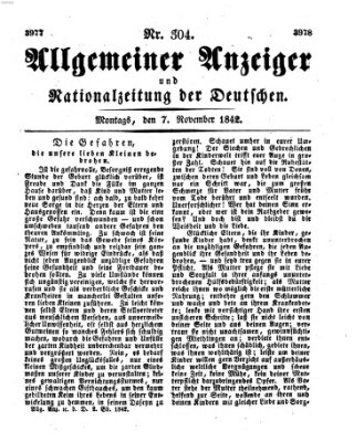 Allgemeiner Anzeiger und Nationalzeitung der Deutschen (Allgemeiner Anzeiger der Deutschen) Montag 7. November 1842