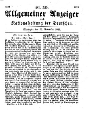 Allgemeiner Anzeiger und Nationalzeitung der Deutschen (Allgemeiner Anzeiger der Deutschen) Montag 28. November 1842