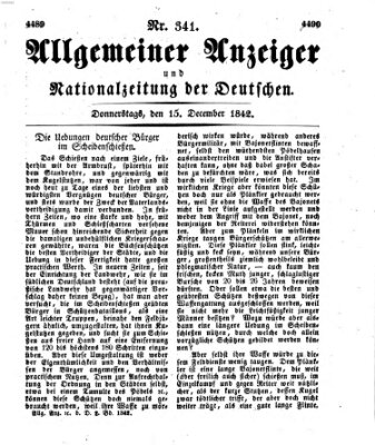 Allgemeiner Anzeiger und Nationalzeitung der Deutschen (Allgemeiner Anzeiger der Deutschen) Donnerstag 15. Dezember 1842