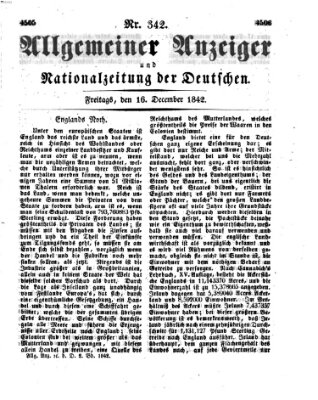 Allgemeiner Anzeiger und Nationalzeitung der Deutschen (Allgemeiner Anzeiger der Deutschen) Freitag 16. Dezember 1842