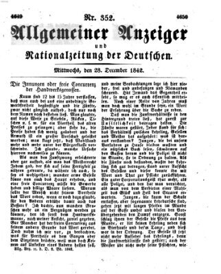 Allgemeiner Anzeiger und Nationalzeitung der Deutschen (Allgemeiner Anzeiger der Deutschen) Mittwoch 28. Dezember 1842