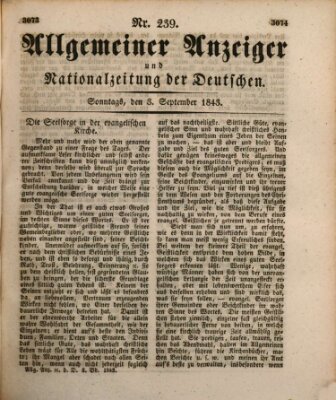 Allgemeiner Anzeiger und Nationalzeitung der Deutschen (Allgemeiner Anzeiger der Deutschen) Sonntag 3. September 1843