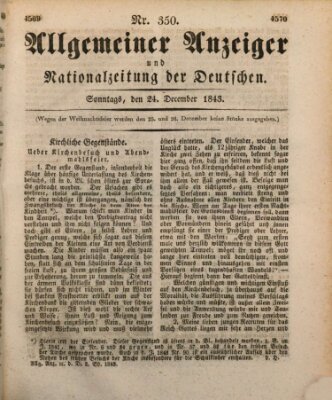 Allgemeiner Anzeiger und Nationalzeitung der Deutschen (Allgemeiner Anzeiger der Deutschen) Sonntag 24. Dezember 1843