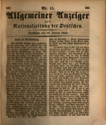 Allgemeiner Anzeiger und Nationalzeitung der Deutschen (Allgemeiner Anzeiger der Deutschen) Dienstag 16. Januar 1844