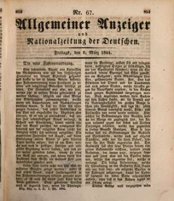 Allgemeiner Anzeiger und Nationalzeitung der Deutschen (Allgemeiner Anzeiger der Deutschen) Freitag 8. März 1844