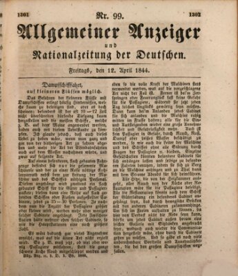 Allgemeiner Anzeiger und Nationalzeitung der Deutschen (Allgemeiner Anzeiger der Deutschen) Freitag 12. April 1844