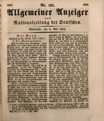 Allgemeiner Anzeiger und Nationalzeitung der Deutschen (Allgemeiner Anzeiger der Deutschen) Mittwoch 8. Mai 1844