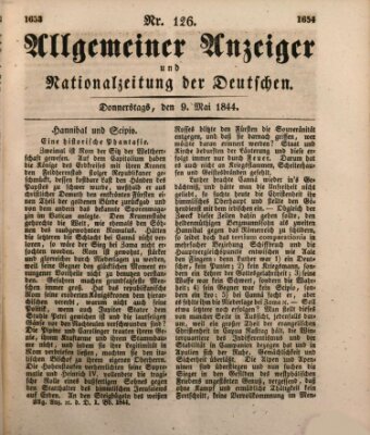 Allgemeiner Anzeiger und Nationalzeitung der Deutschen (Allgemeiner Anzeiger der Deutschen) Donnerstag 9. Mai 1844