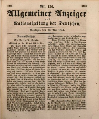 Allgemeiner Anzeiger und Nationalzeitung der Deutschen (Allgemeiner Anzeiger der Deutschen) Montag 20. Mai 1844