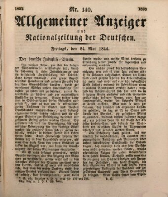 Allgemeiner Anzeiger und Nationalzeitung der Deutschen (Allgemeiner Anzeiger der Deutschen) Freitag 24. Mai 1844