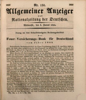 Allgemeiner Anzeiger und Nationalzeitung der Deutschen (Allgemeiner Anzeiger der Deutschen) Mittwoch 5. Juni 1844