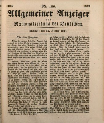 Allgemeiner Anzeiger und Nationalzeitung der Deutschen (Allgemeiner Anzeiger der Deutschen) Freitag 21. Juni 1844