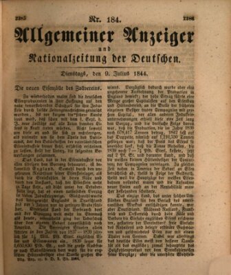 Allgemeiner Anzeiger und Nationalzeitung der Deutschen (Allgemeiner Anzeiger der Deutschen) Dienstag 9. Juli 1844