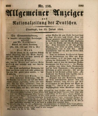 Allgemeiner Anzeiger und Nationalzeitung der Deutschen (Allgemeiner Anzeiger der Deutschen) Dienstag 23. Juli 1844