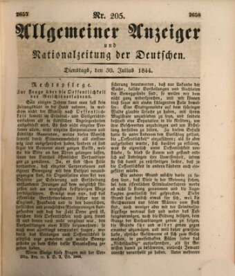 Allgemeiner Anzeiger und Nationalzeitung der Deutschen (Allgemeiner Anzeiger der Deutschen) Dienstag 30. Juli 1844