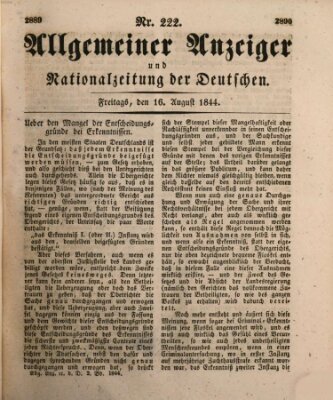 Allgemeiner Anzeiger und Nationalzeitung der Deutschen (Allgemeiner Anzeiger der Deutschen) Freitag 16. August 1844