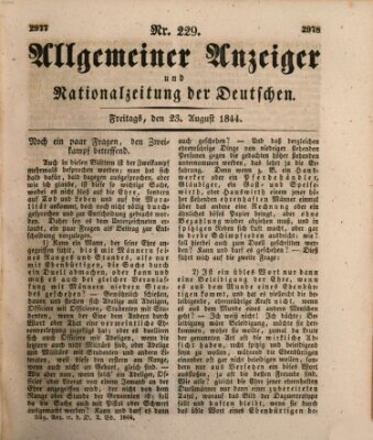 Allgemeiner Anzeiger und Nationalzeitung der Deutschen (Allgemeiner Anzeiger der Deutschen) Freitag 23. August 1844