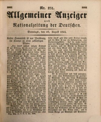 Allgemeiner Anzeiger und Nationalzeitung der Deutschen (Allgemeiner Anzeiger der Deutschen) Sonntag 25. August 1844