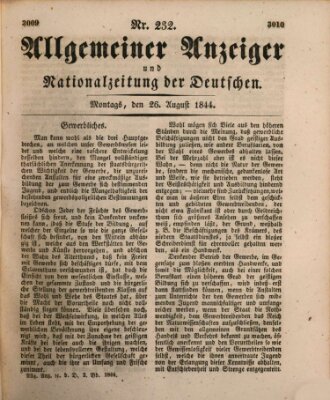 Allgemeiner Anzeiger und Nationalzeitung der Deutschen (Allgemeiner Anzeiger der Deutschen) Montag 26. August 1844