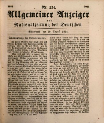 Allgemeiner Anzeiger und Nationalzeitung der Deutschen (Allgemeiner Anzeiger der Deutschen) Mittwoch 28. August 1844