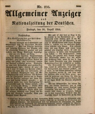 Allgemeiner Anzeiger und Nationalzeitung der Deutschen (Allgemeiner Anzeiger der Deutschen) Freitag 30. August 1844