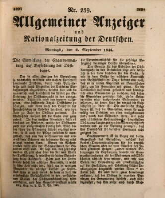 Allgemeiner Anzeiger und Nationalzeitung der Deutschen (Allgemeiner Anzeiger der Deutschen) Montag 2. September 1844